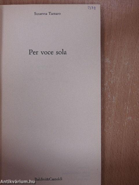 Per voce sola