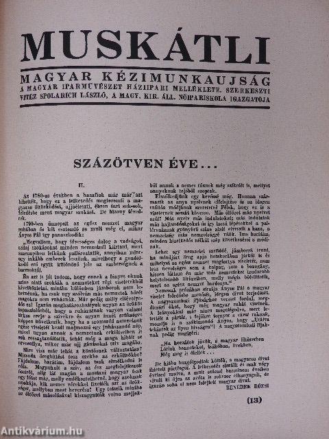 Magyar Iparművészet 1940. 3. szám/Muskátli Magyar Kézimunkaujság