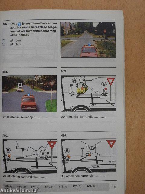 A járművezetői vizsga teszt kérdéseinek gyűjteménye