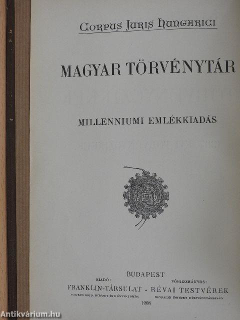 1907. évi törvényczikkek