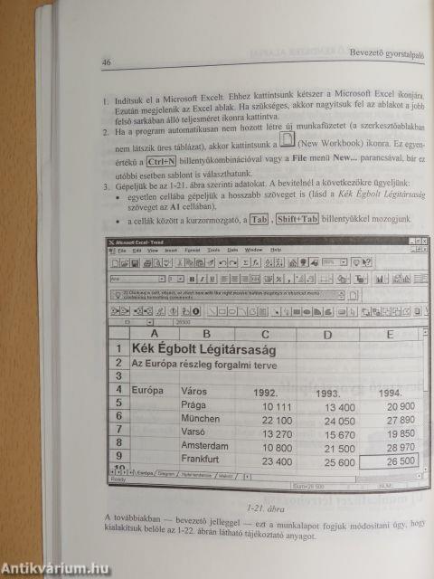 Excel 7.0 a Windows 95 alatt