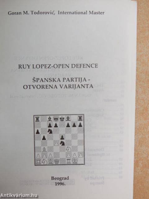 Ruy Lopez-Open defence