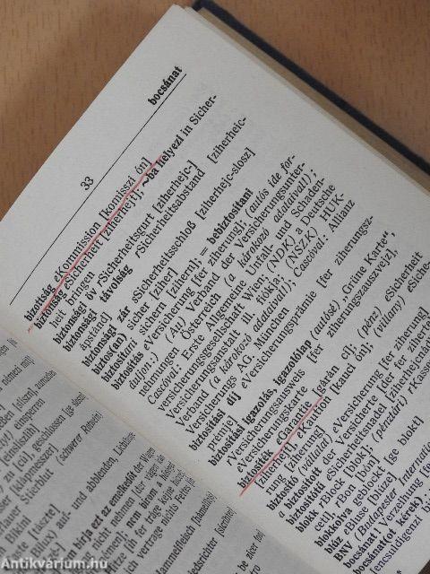 Magyar-német/német-magyar útiszótár