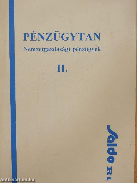 Pénzügytan II.