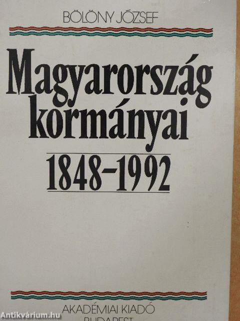 Magyarország kormányai 1848-1992