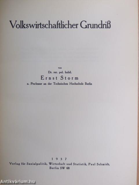 Volkswirtschaftlicher Grundriß