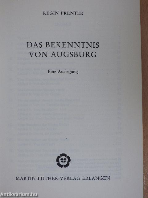 Das Bekenntnis von Augsburg