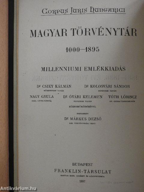 1884-1886. évi törvényczikkek