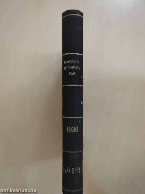 1936. évi törvénycikkek/Pótlások az 1868-1933. évi törvényekhez