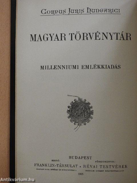 1904. évi törvényczikkek