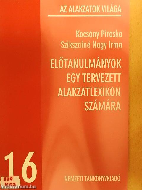 Előtanulmányok egy tervezett alakzatlexikon számára