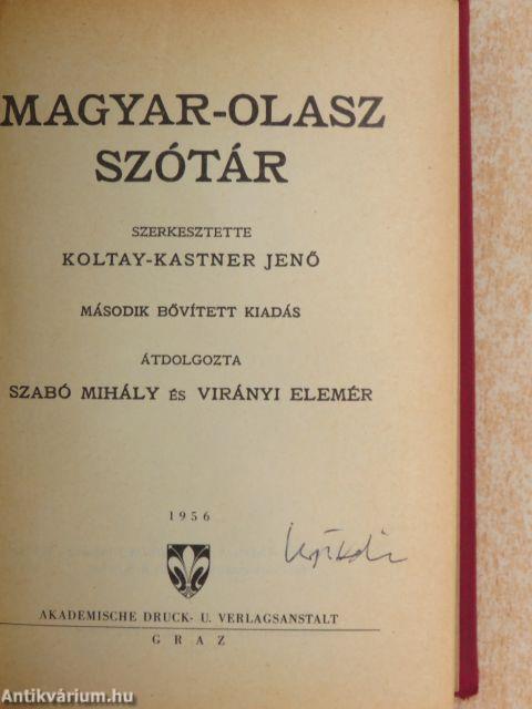 Magyar-olasz szótár/olasz-magyar szótár