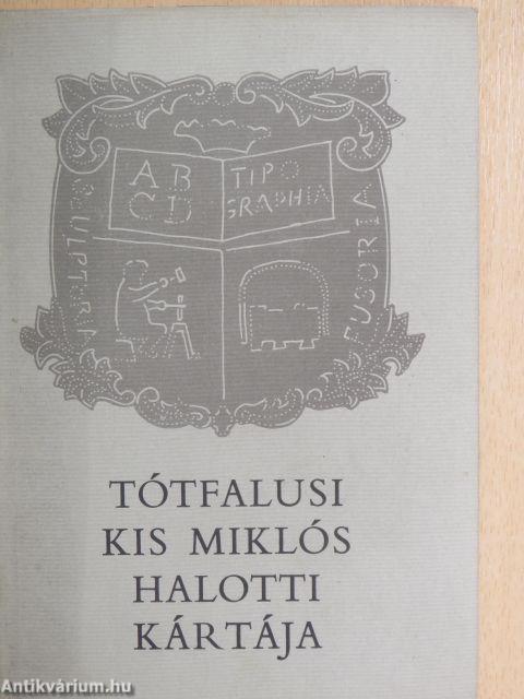 Tótfalusi Kis Miklós halotti kártája