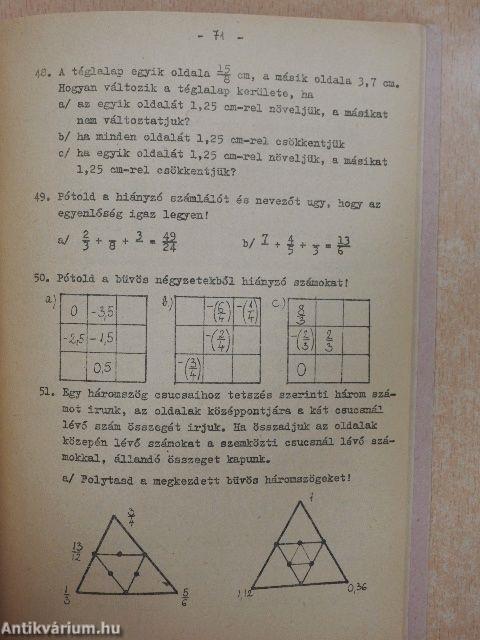 Matematikai feladatgyüjtemény 6.