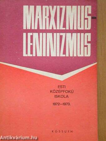 Marxizmus-leninizmus 1972-1973