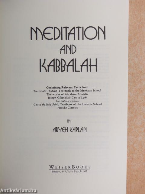 Meditation and Kabbalah