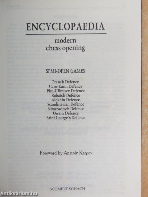 Encyclopaedia - Modern Chess Opening - Semi-Open Games