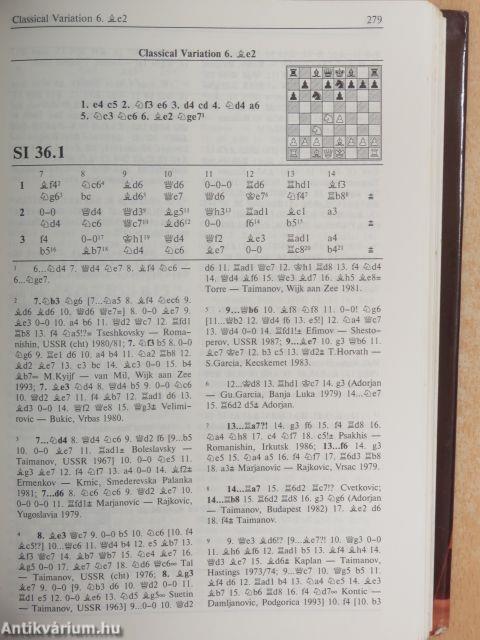 Encyclopaedia - Modern Chess Opening - Sicilian Defence