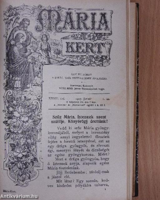 Jézus Szentséges Szivének Hirnöke 1917-1919. (nem teljes évfolyam)/Mária-Kert 1917-1919. (nem teljes évfolyam)