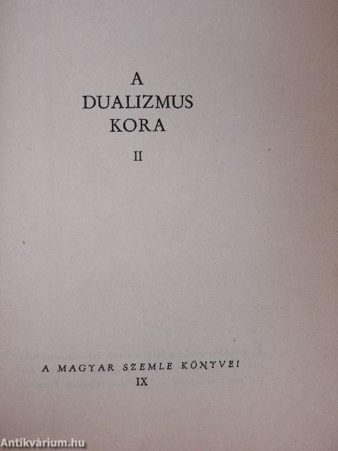 A dualizmus kora II. (töredék)