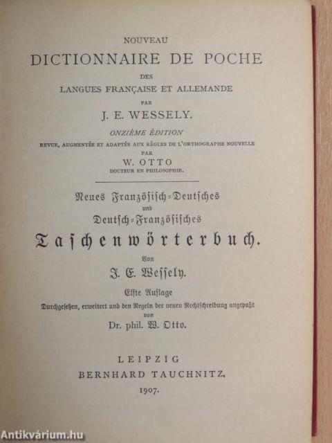 Nouveau dictionnaire de poche des langues francaise et allemande