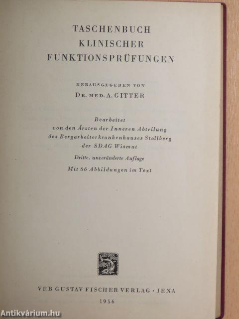 Taschenbuch Klinischer Funktionsprüfungen