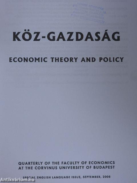 Köz-gazdaság 2008 September - Special English Language Issue