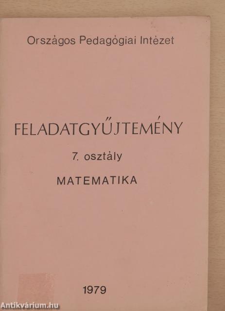 Feladatgyűjtemény 7.