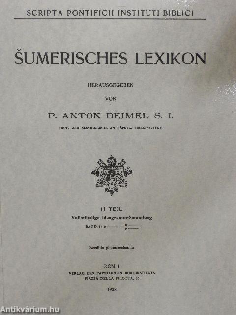 Sumerisches Lexikon II./1.