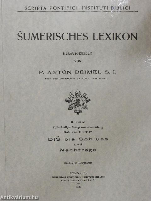 Sumerisches Lexikon II./4.