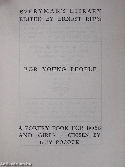 A poetry book for boys and girls