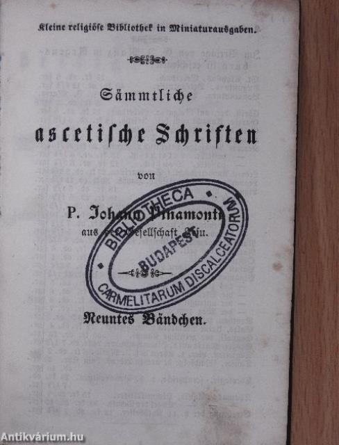 Sämmtliche ascetische Schriften IX. (gótbetűs) (töredék)