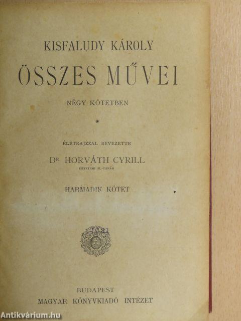 Kisfaludy Károly összes művei 3-4. (töredék)