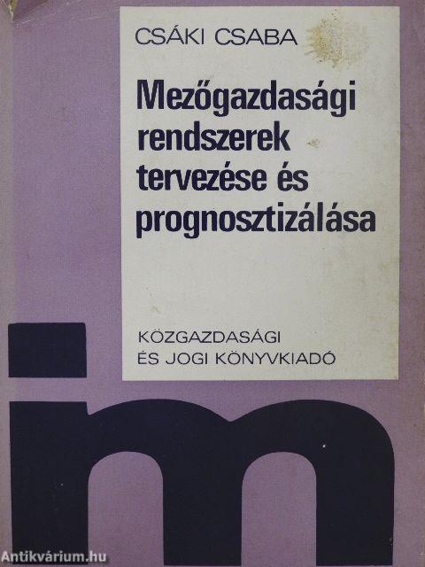 Mezőgazdasági rendszerek tervezése és prognosztizálása