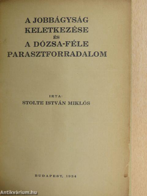 A jobbágyság keletkezése és a Dózsa-féle parasztforradalom