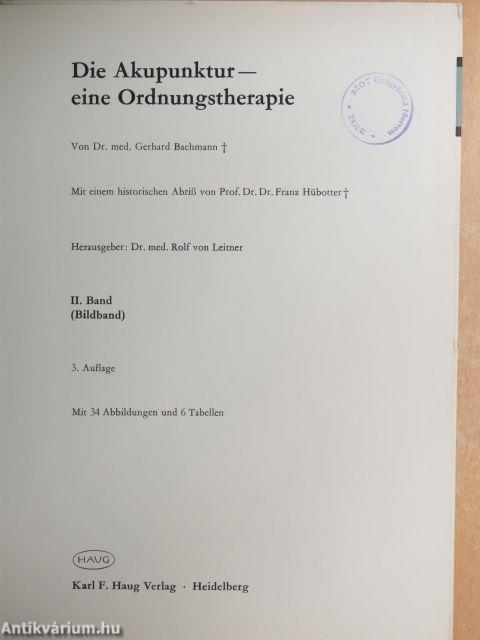 Die Akupunktur II.
