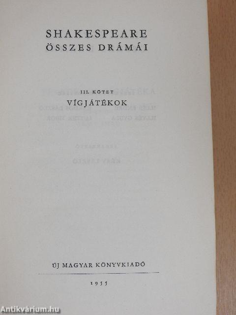Shakespeare összes drámái III.