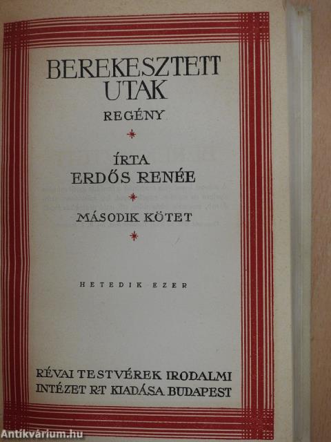 Berekesztett utak I-II. (aláírt példány)