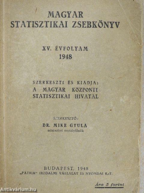 Magyar statisztikai zsebkönyv 1948.
