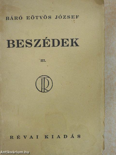 Beszédek III.