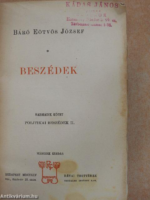 Beszédek III.