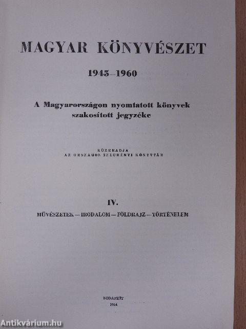 Magyar könyvészet 1945-1960 IV.