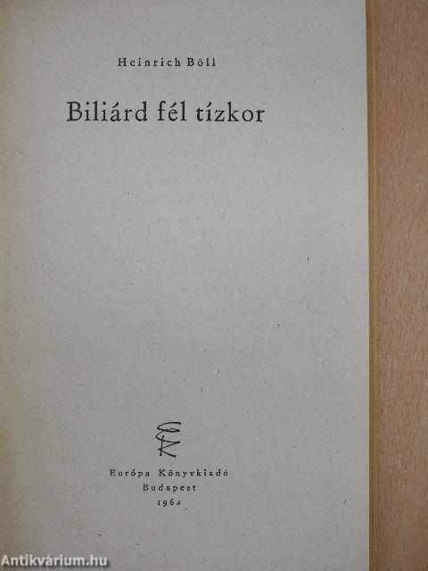 Biliárd fél tízkor