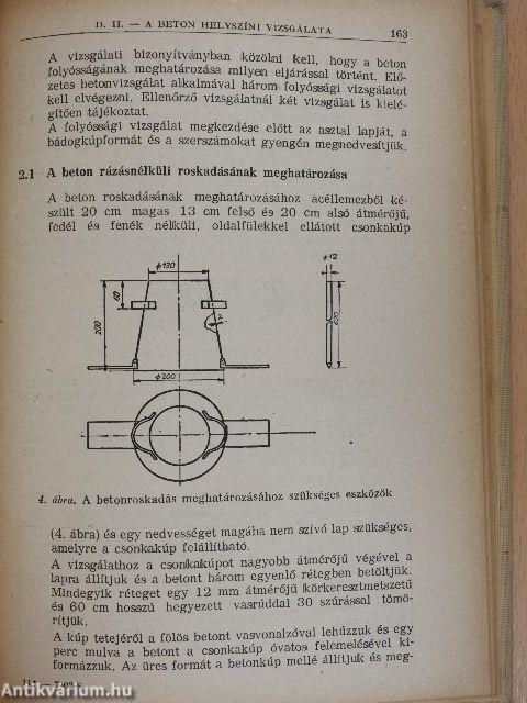 Műszaki előírás betonok és habarcsok készítésére