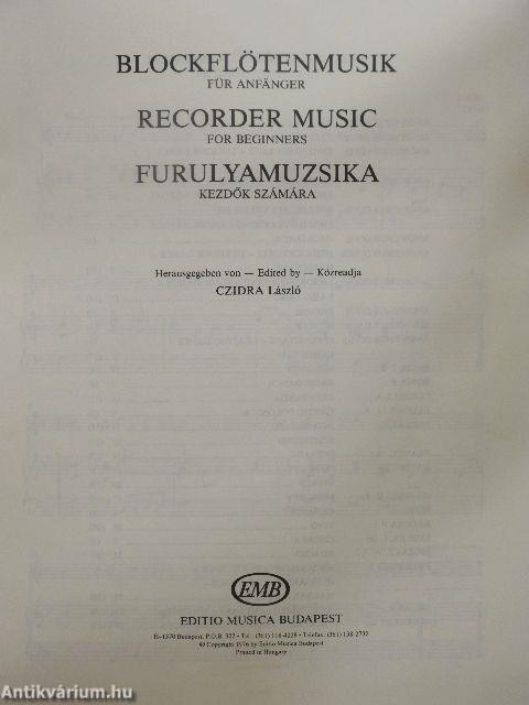 Furulyamuzsika/Blockflötenmusik/Recorder music