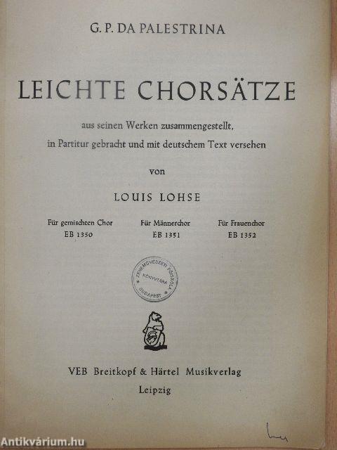 Leichte Chorsätze