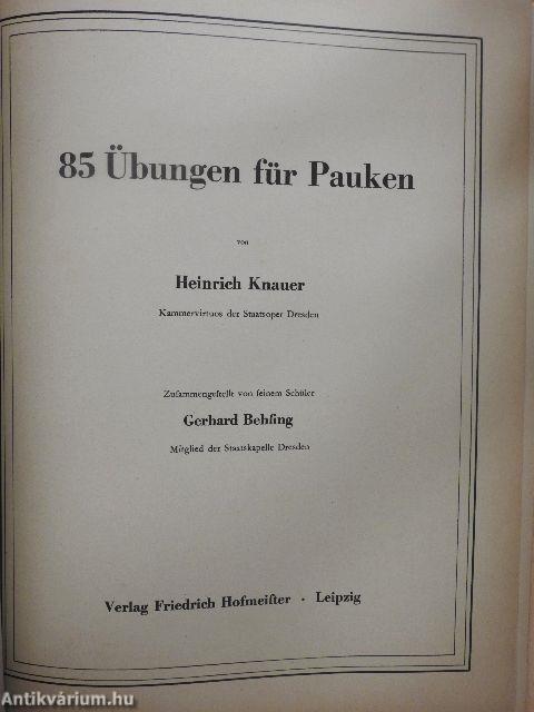 85 Übungen für Pauken