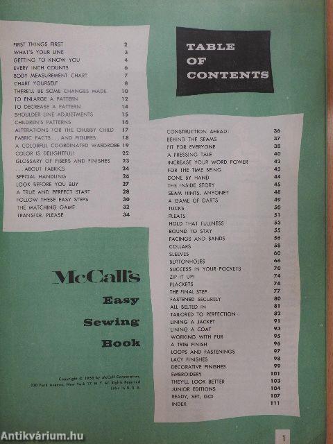McCall's Easy Sewing Book