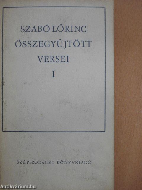 Szabó Lőrinc összegyűjtött versei I-II.