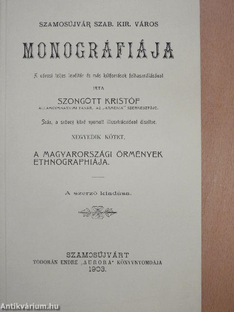 Szamosújvár szab. kir. város monográfiája IV.
